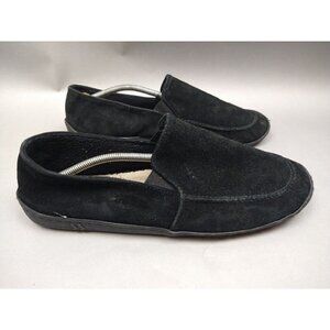Isotoner Men’s Slippers Size 13-14 Black Memory Foam Moccasin House Shoes